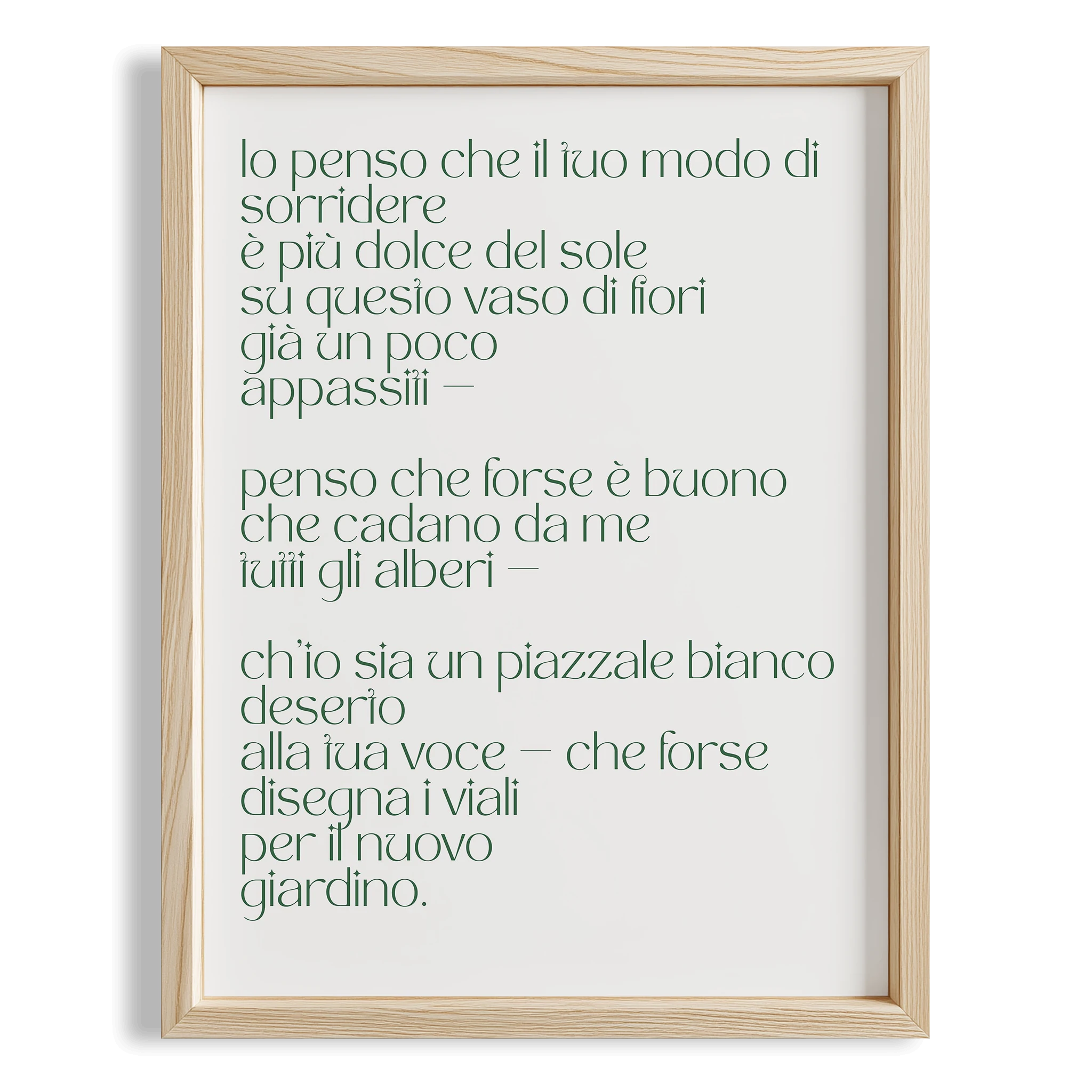 İtalyanca Alıntı Tipografi Mutfak Duvar Tablosu