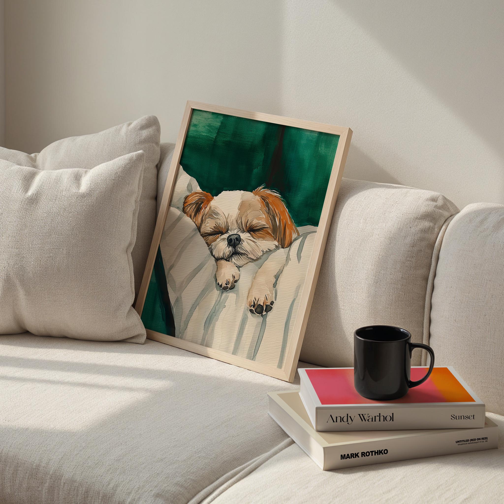 Köpek Portre XIV - Shih Tzu Zümrüt