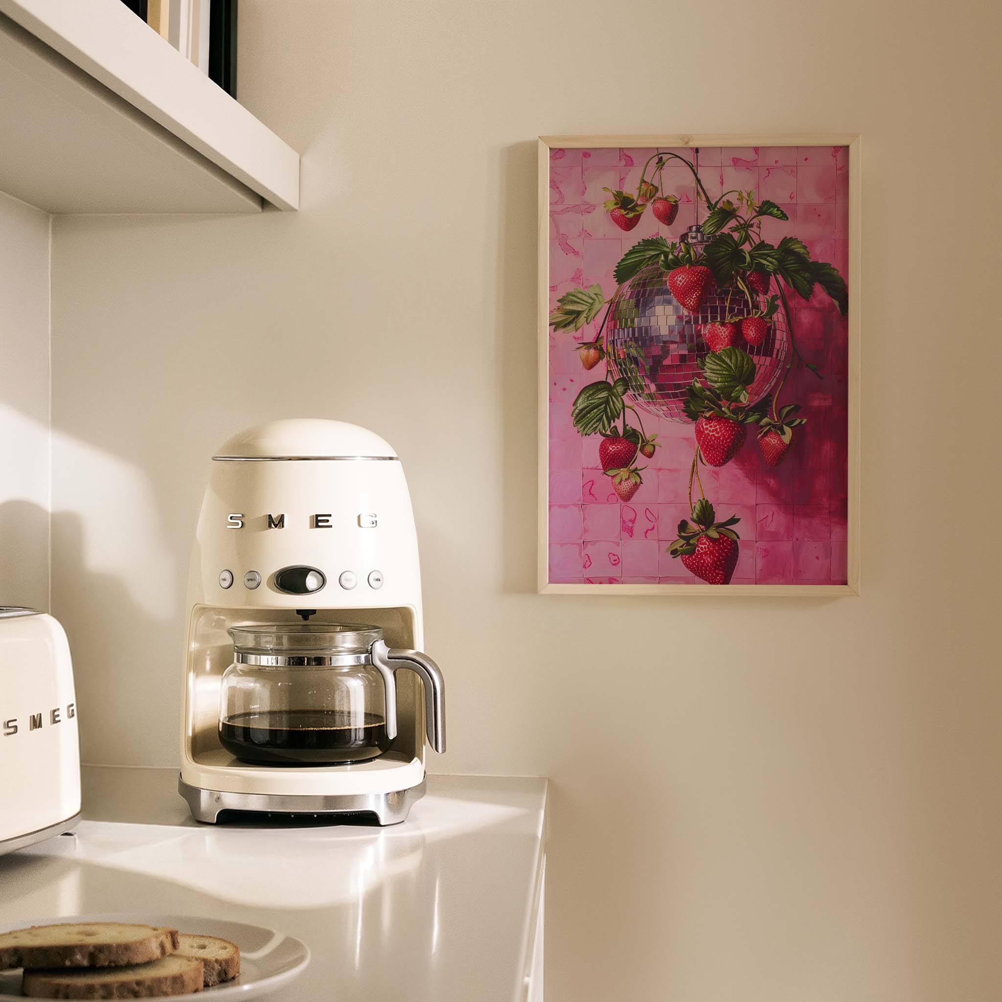 Asılı Çilekler Botanik Maximalist - Duvar Tablosu