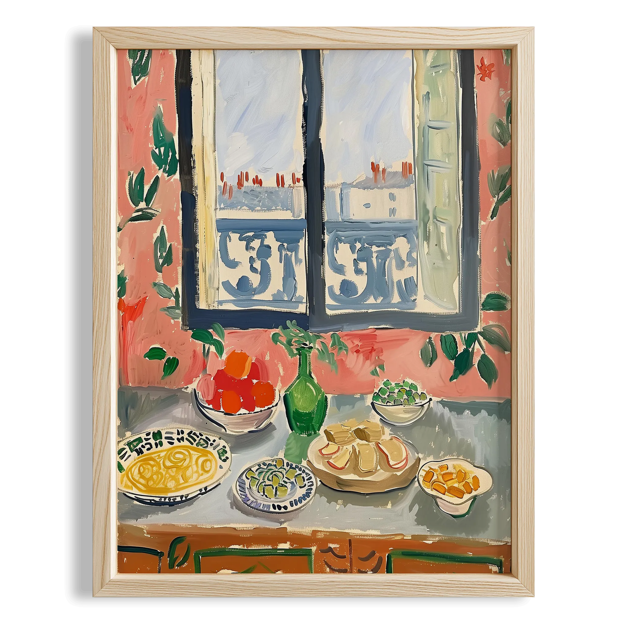 İtalyan Yemek Sofrası Akdeniz İtalyan Koleksiyonu Mutfak Duvar Tablosu