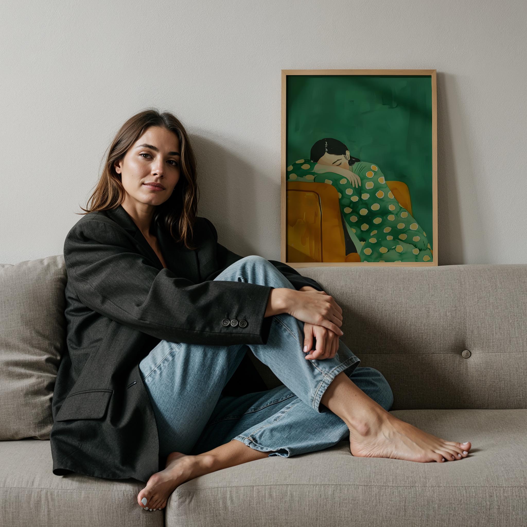 Dinlenme XXXVI - Hardal Koltuk, Yeşil Battaniye