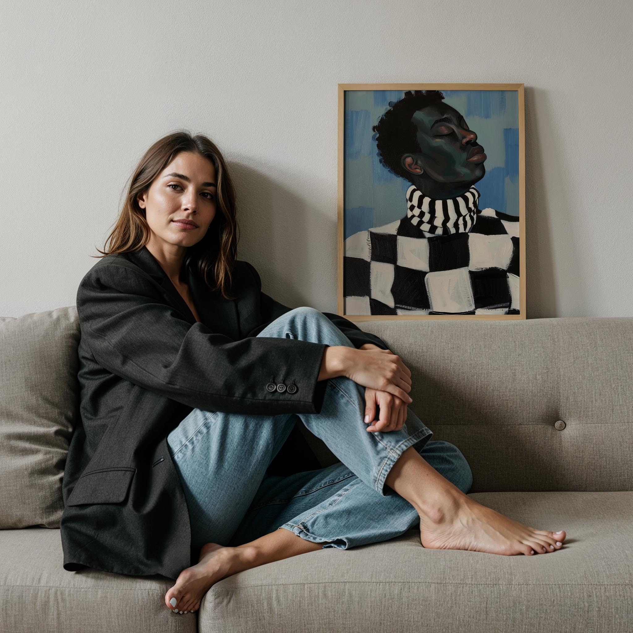 Erkek Portre X - Geometrik Afro