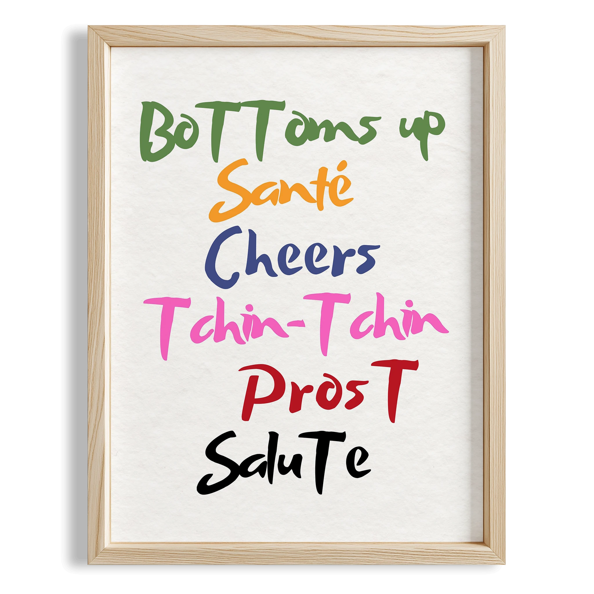 Bardaklar Havaya Şerefe Mutfak Duvar Tablosu