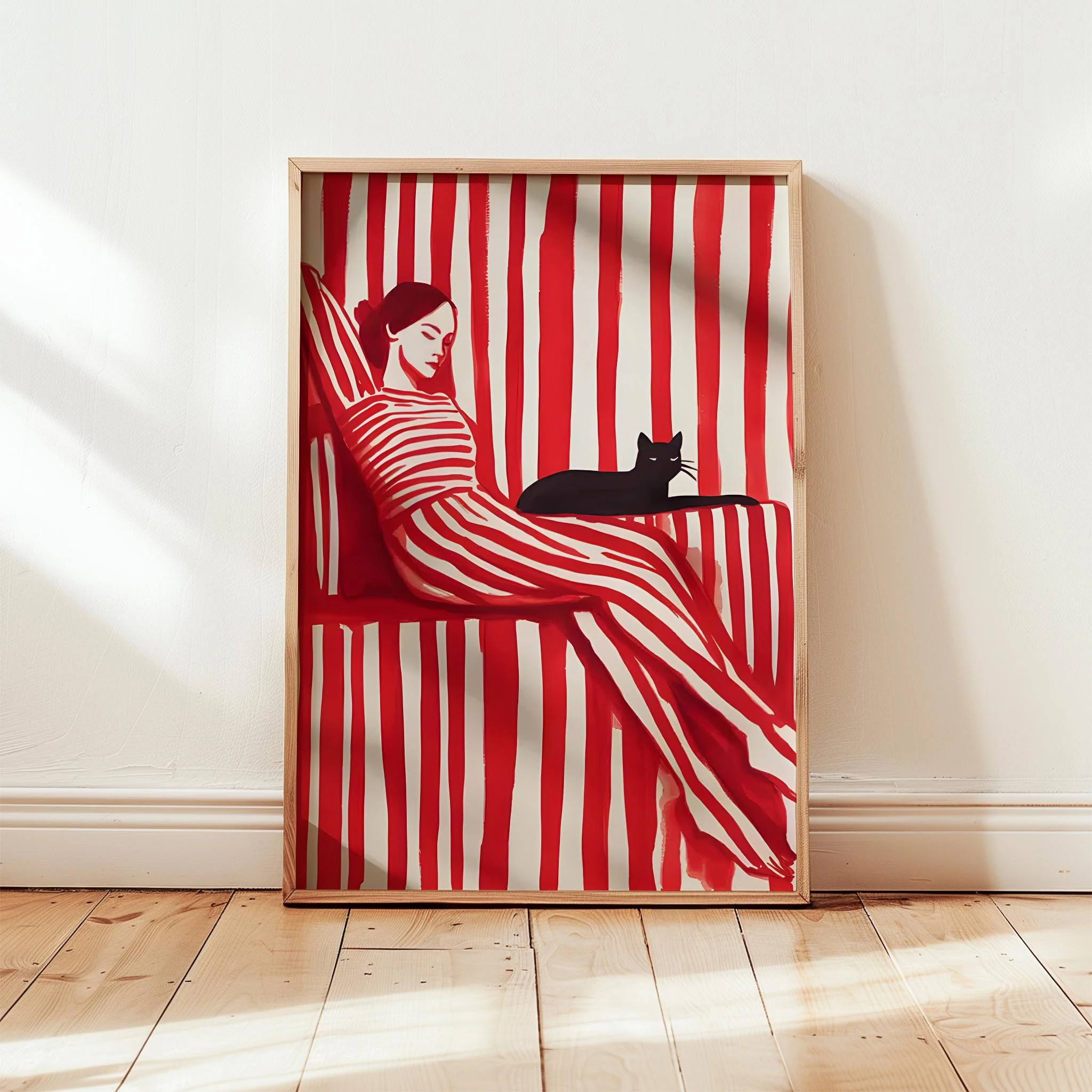 Dinlenme XXXVIII - Kırmızı Çizgiler ve Kedi