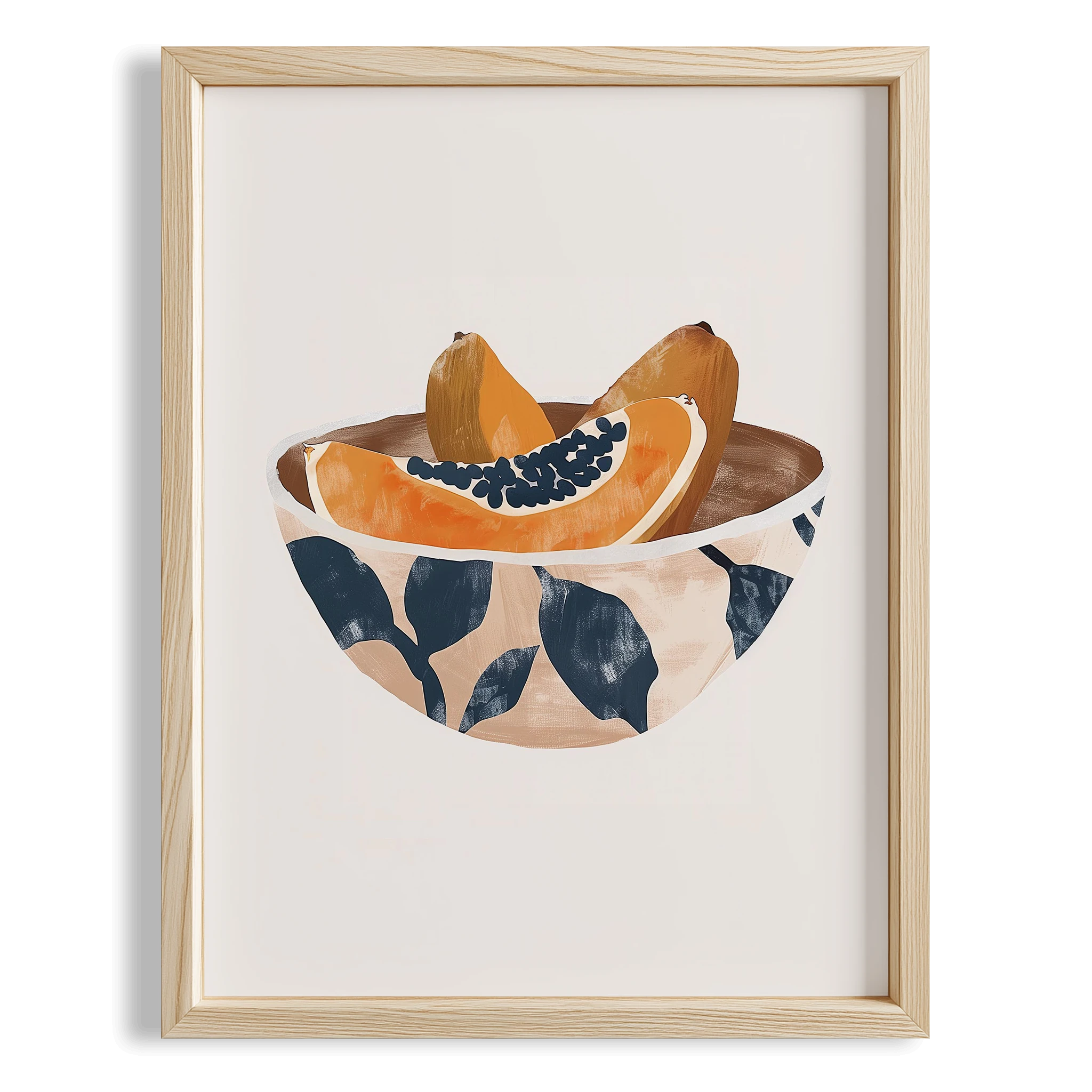 Costiera Amalfitana Papaya Akdeniz İtalya Koleksiyonu Mutfak Duvar Tablosu