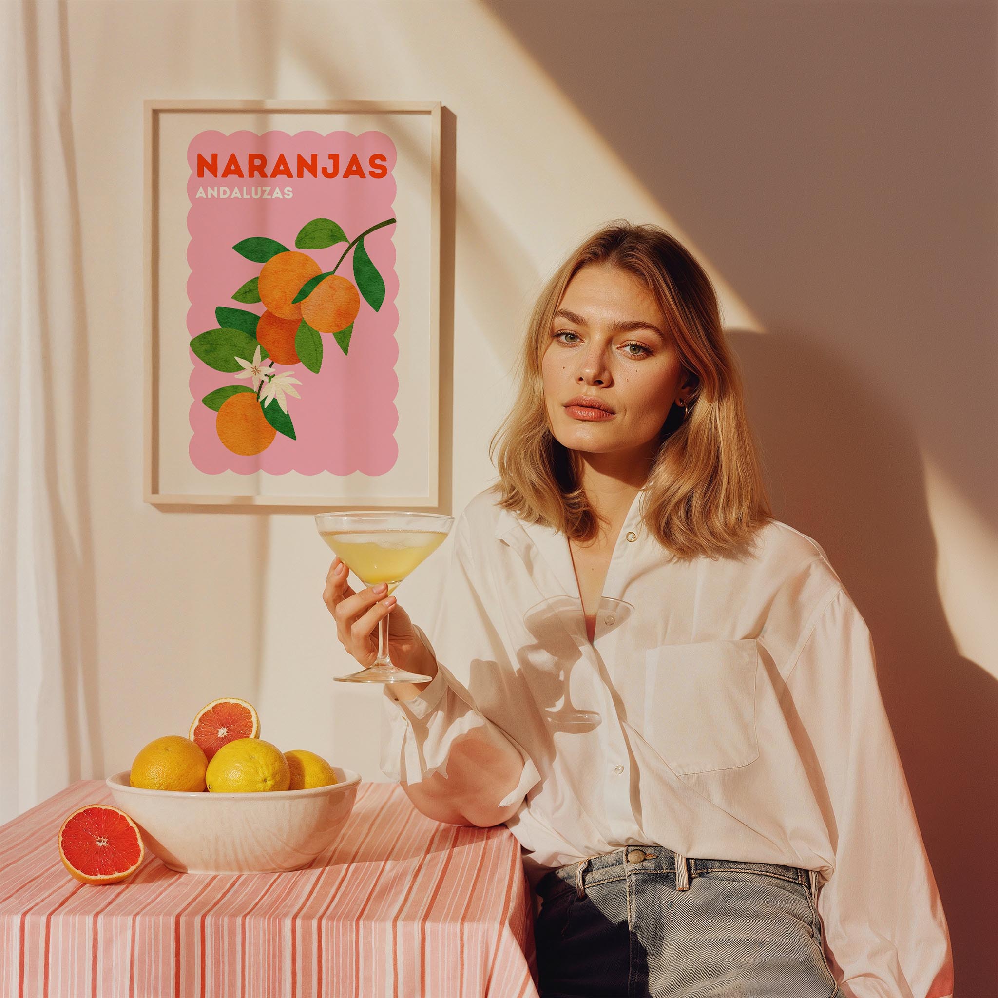 Naranjas Portakal Akdeniz İspanya Koleksiyonu Mutfak Duvar Tablosu