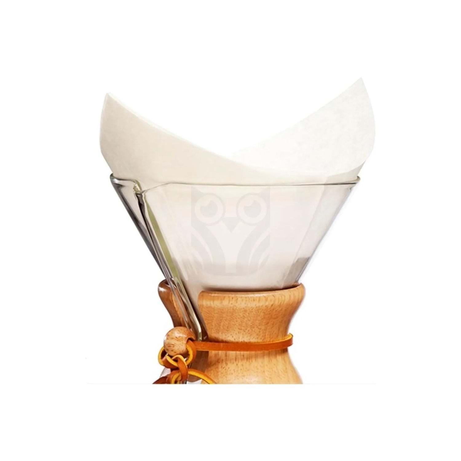 Chemex Uyumlu Filtre Kahve Kağıdı 6-8 Cup 100 Adet