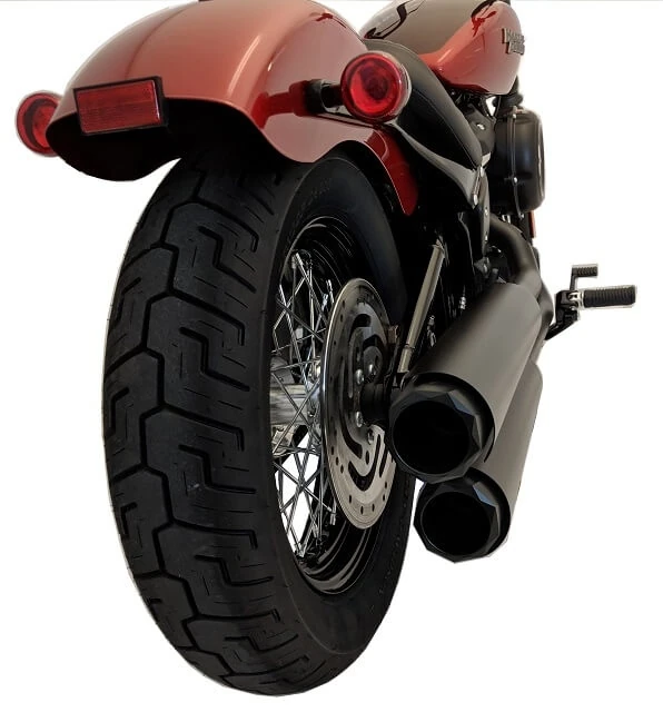 Softail Long Tip Compatible Exhaust Pipes | Chrome