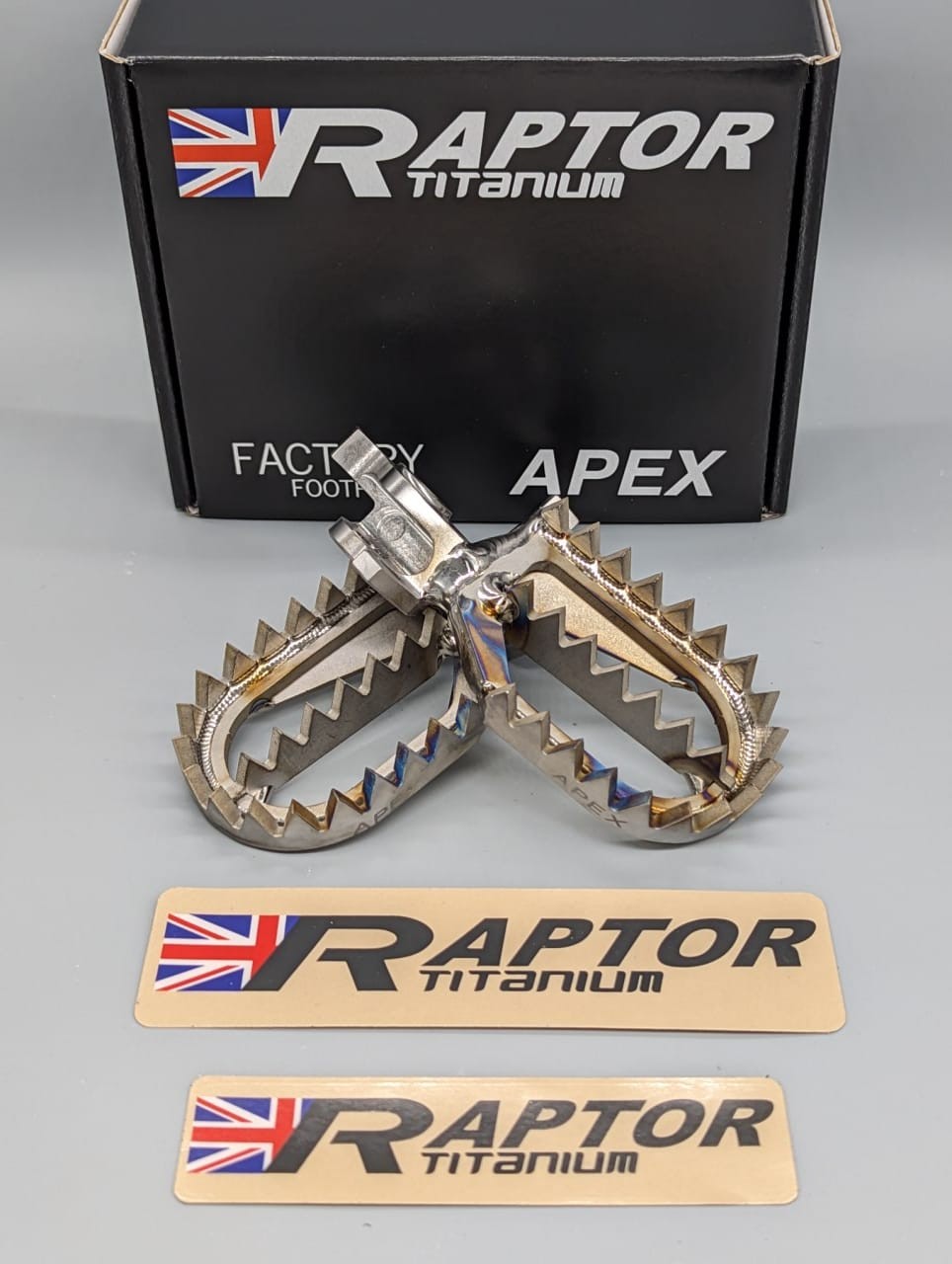 Raptor Titanium Foot Pegs Ayaklık Kawasaki KXF 250/450 2006-2025 RX006 Apex (Vade Farksız 3 Taksit)