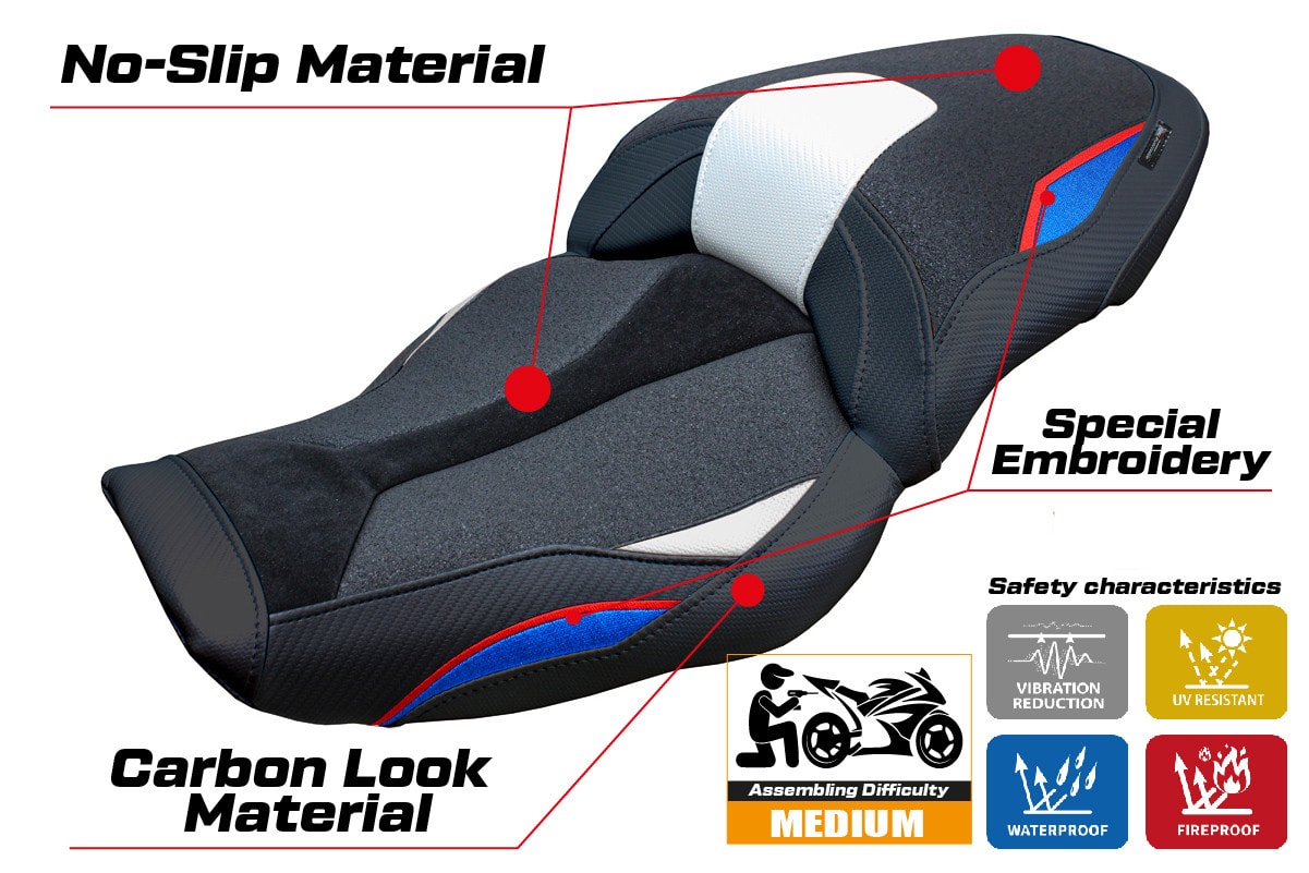 Seat cover compatible - BMW S 1000 XR  2024-2025 - mod Linz Ultragrip