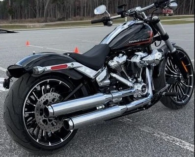 Softail Long Tip Compatible Exhaust Pipes | Chrome