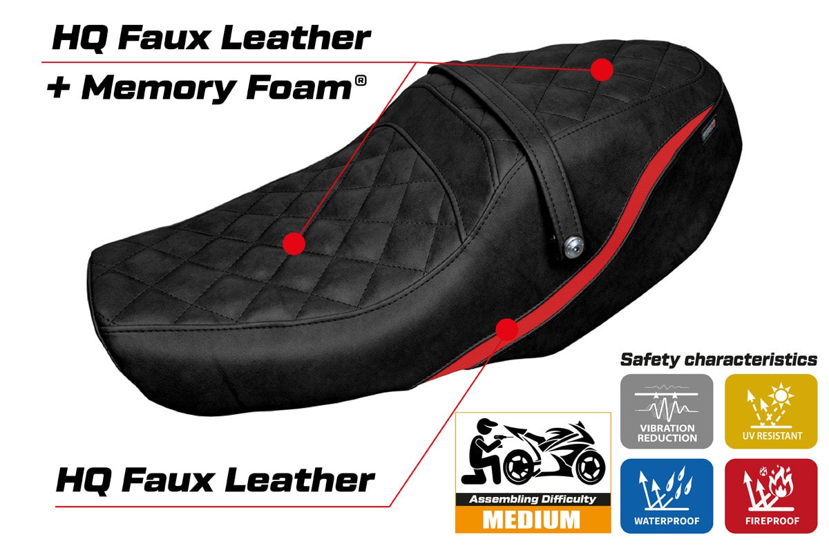 Seat cover compatible - Yamaha XSR 900 2022-2025 - mod Adeje Special Color Comfort System