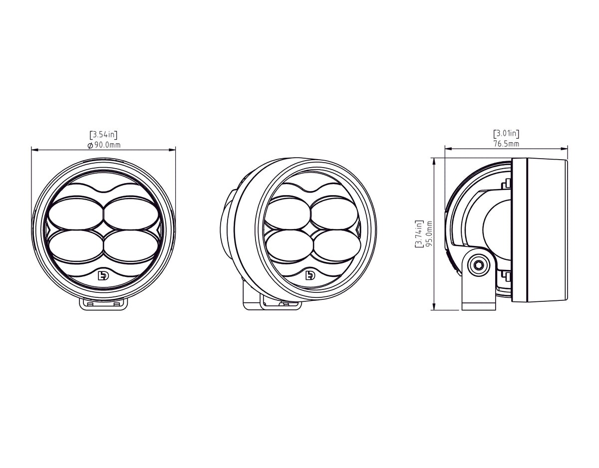 D3 LED Fog Light Pod with DataDim™ Technology