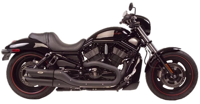 Night Rod Special Slash Cut Exhaust Pipes (Removable Baffle) | Black