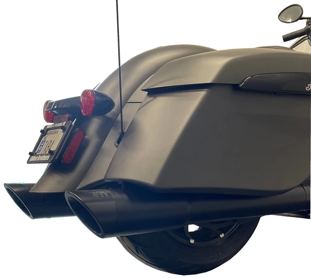 4.5" Black B.A.M. Sticks Exhaust Pipes | Hard Bag