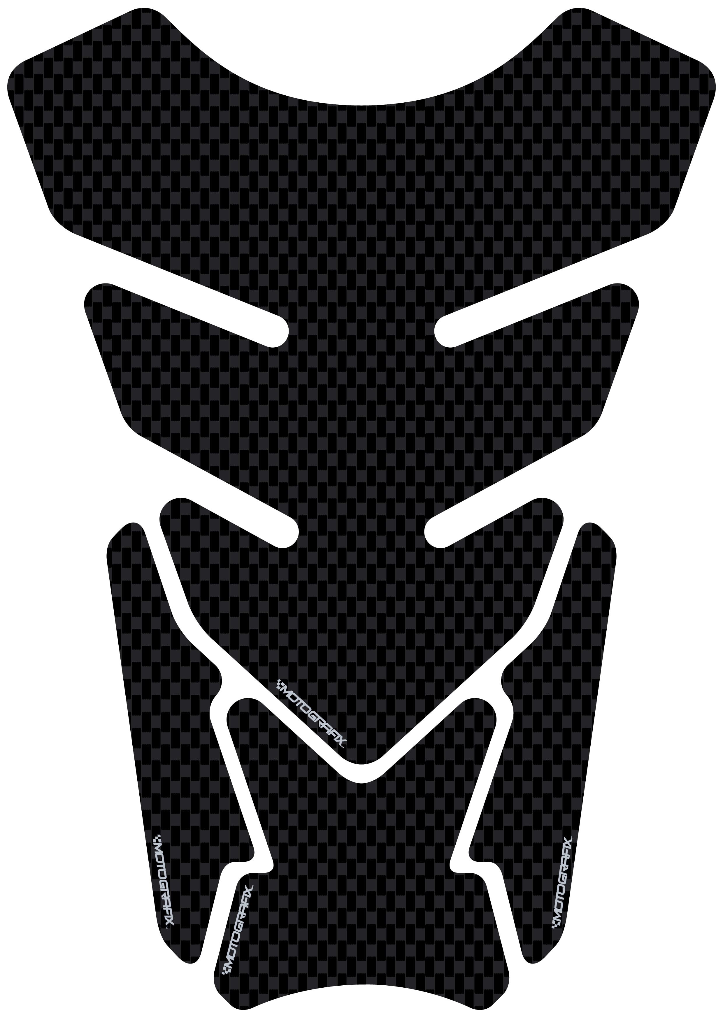 Universal Plain Carbon Fibre Quadra Motosiklet Tank Pad Protector Motografix 3D Gel TP002CB