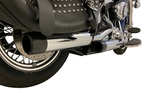 Softail Chrome Tip Compatible Exhaust Pipes | Chrome