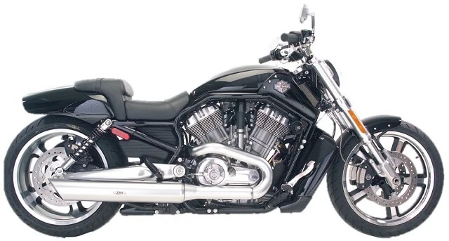 V-ROD Muscle Satin Nickel Pipes