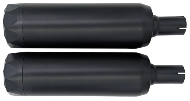 Fat Bob Softail Tip Compatible Exhaust Pipes | Black