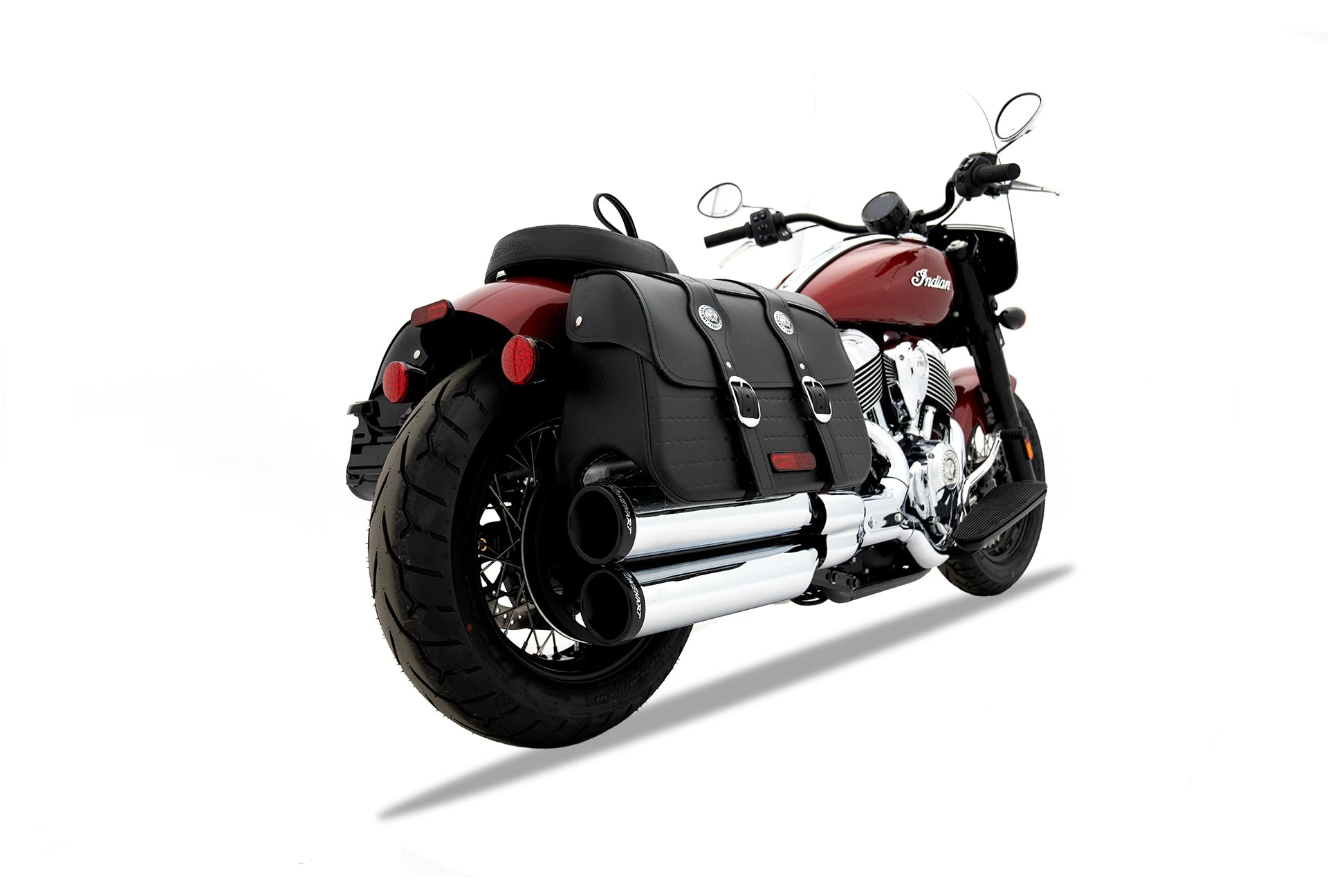 Indian Chief Slip-On Mufflers/Chrome/Chrome End Caps