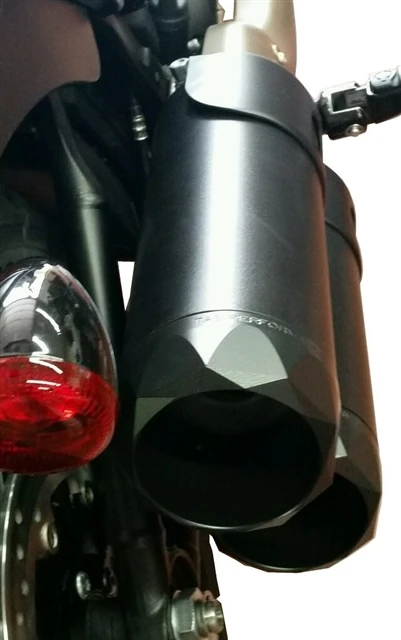 Fat Bob Softail Tip Compatible Exhaust Pipes | Black