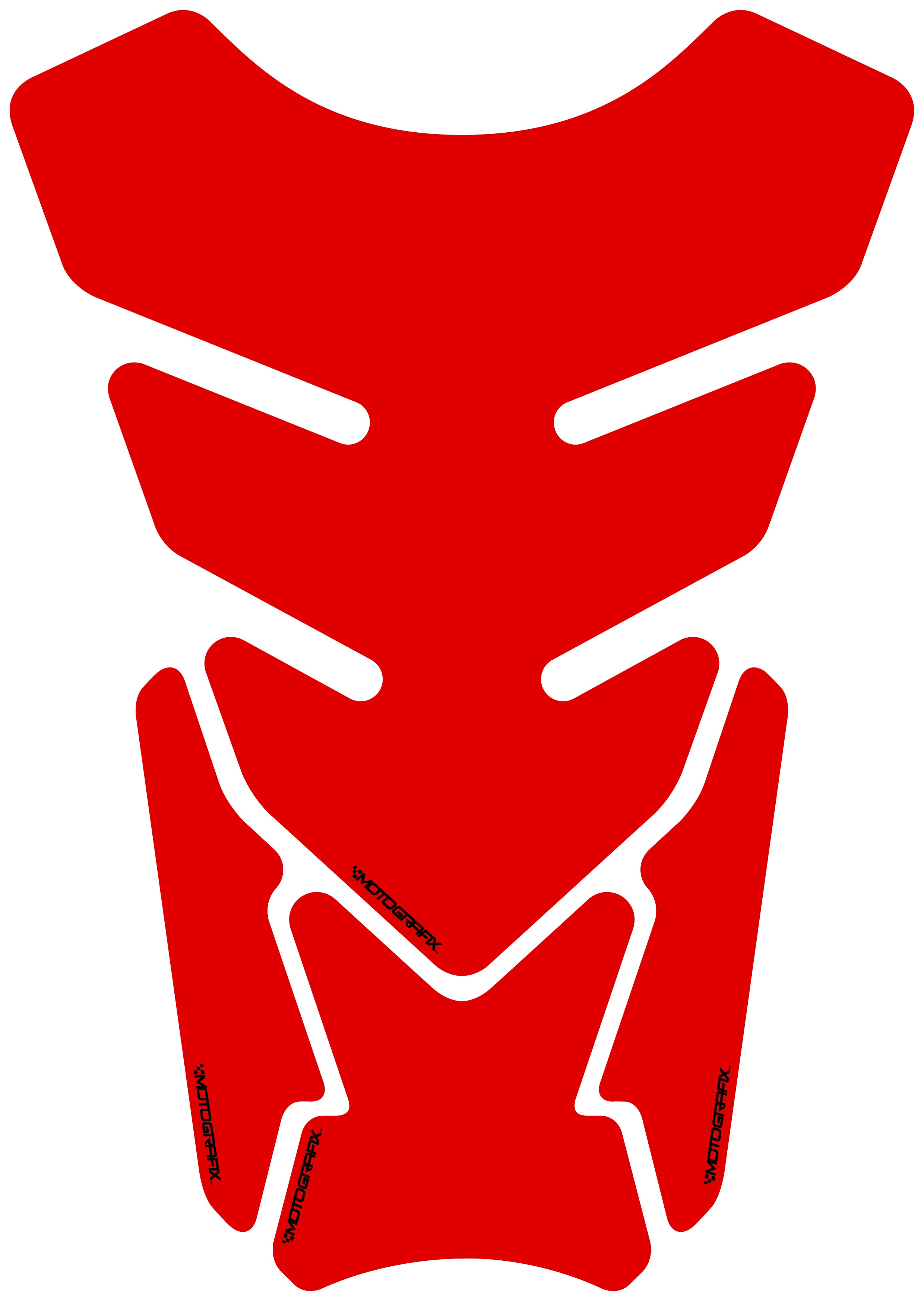 Universal Plain Metallic Red Quadra Motosiklet Tank Pad Protector Motografix 3D Gel TP002RM