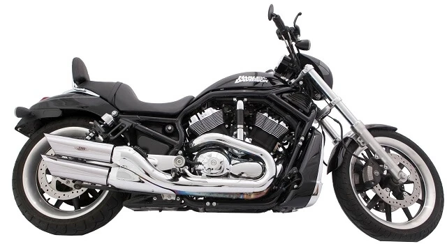 Night Rod, Street Rod, 10th Anniversary Slash Cut Exhaust Pipes (REMOVABLE BAFFLE) -|Chrome
