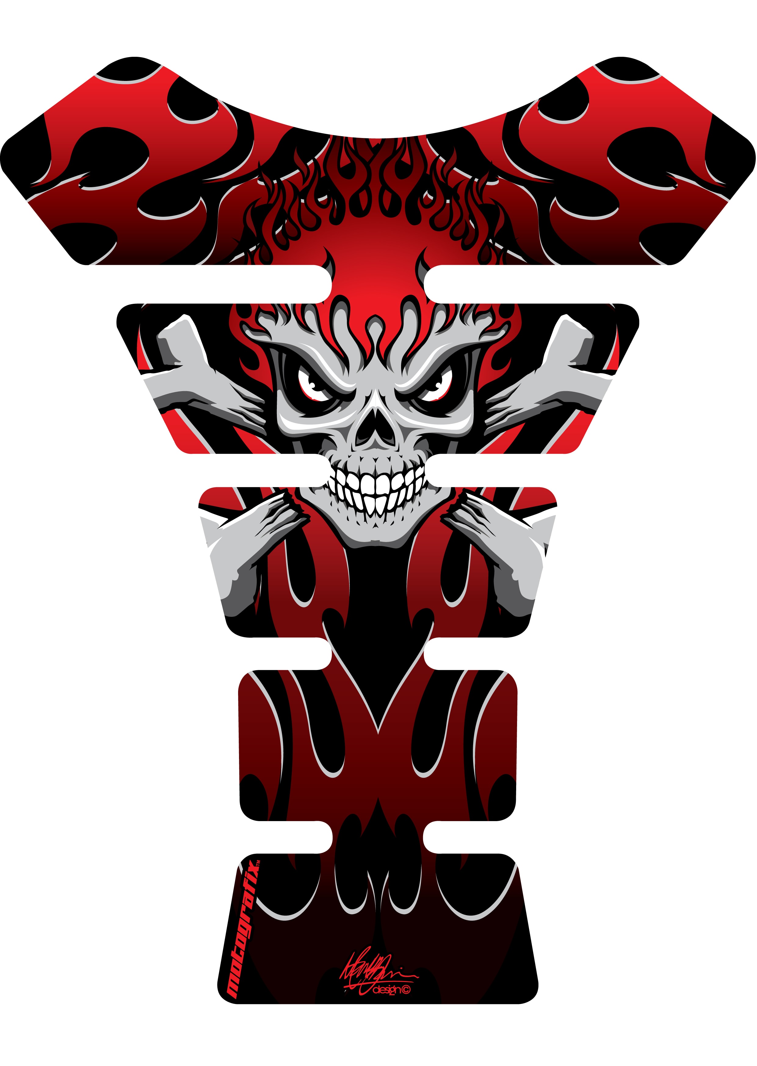Skull Bones Tankpad Red 