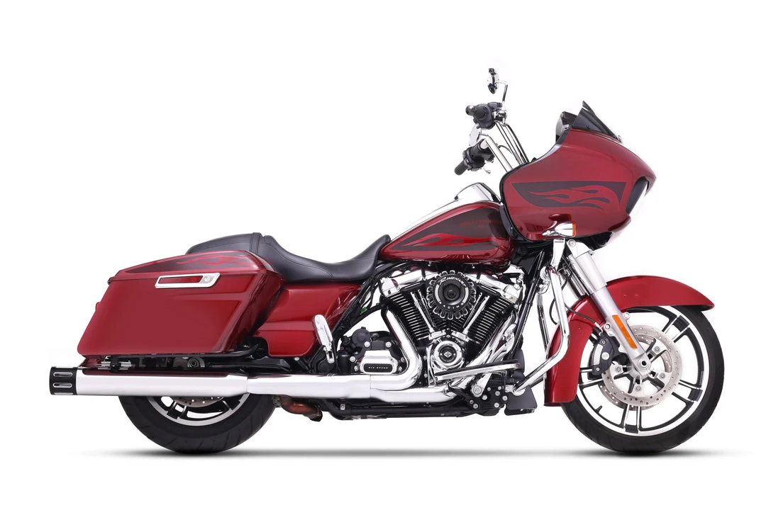 4" Slip-On Exhaust for Indian Touring/Roadmaster/Chieftan/Challenger/Springfield/Pursuit/Black w/ Black End Caps