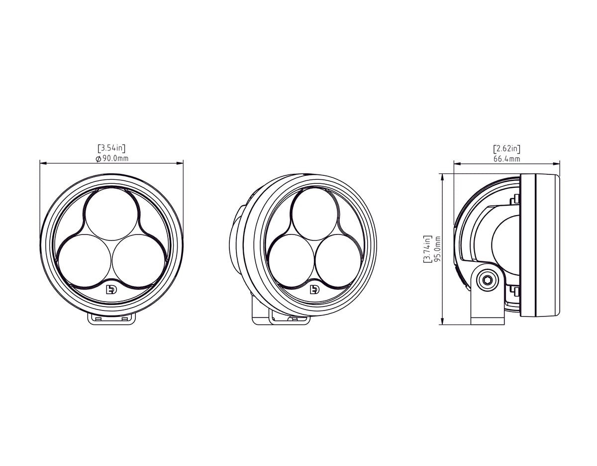 D3 LED Driving Light Pod with DataDim™ Technology