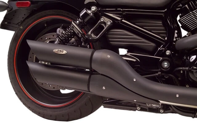Night Rod Special Slash Cut Exhaust Pipes (Removable Baffle) | Black