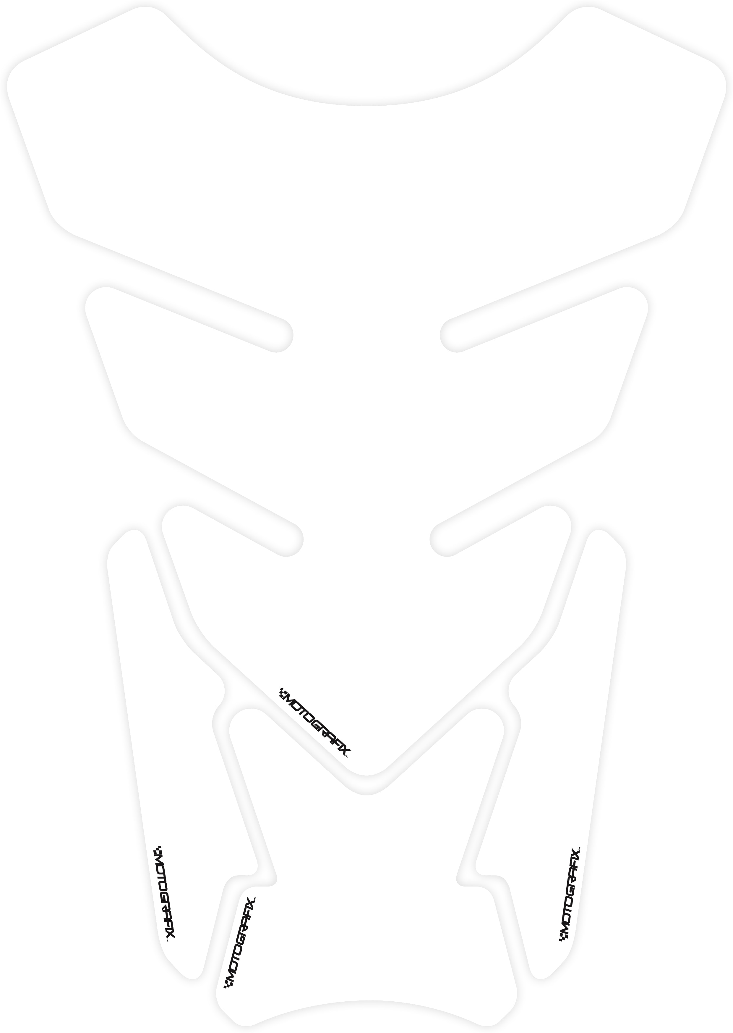 Universal Plain Transparent Clear Quadra Motosiklet Tank Pad Protector Motografix 3D Gel TP002T