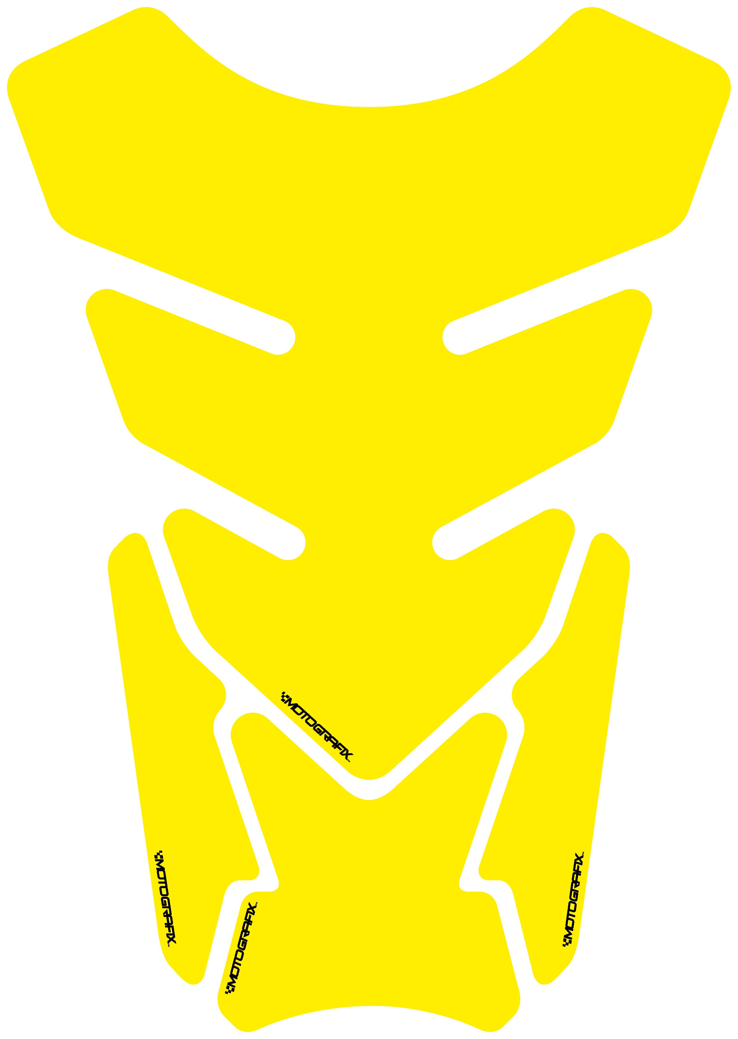 Universal Plain Yellow Quadra Motosiklet Tank Pad Protector Motografix 3D Gel TP002Y