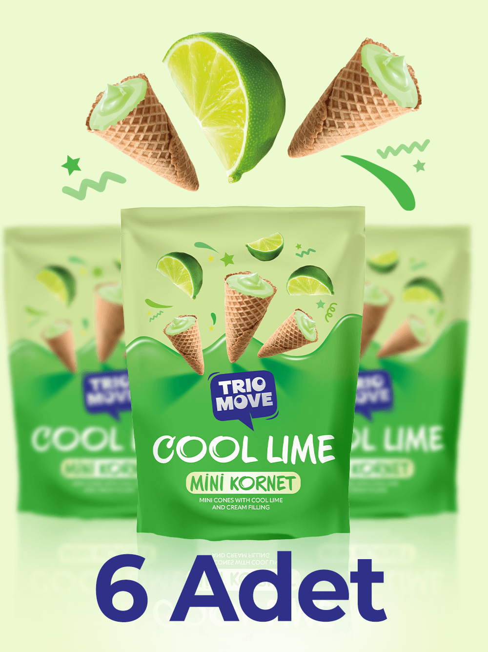 Mini Kornet - Coll Lime Kremalı