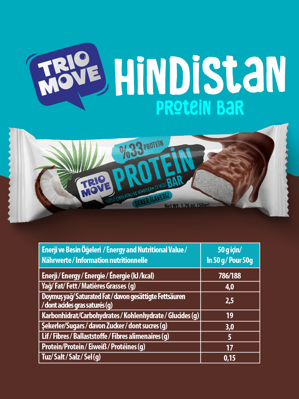 Çikolata Kaplamalı Protein Bar 4'lü Karışık Tanışma Paketi 50 gr X4 Adet (Paket 5)
