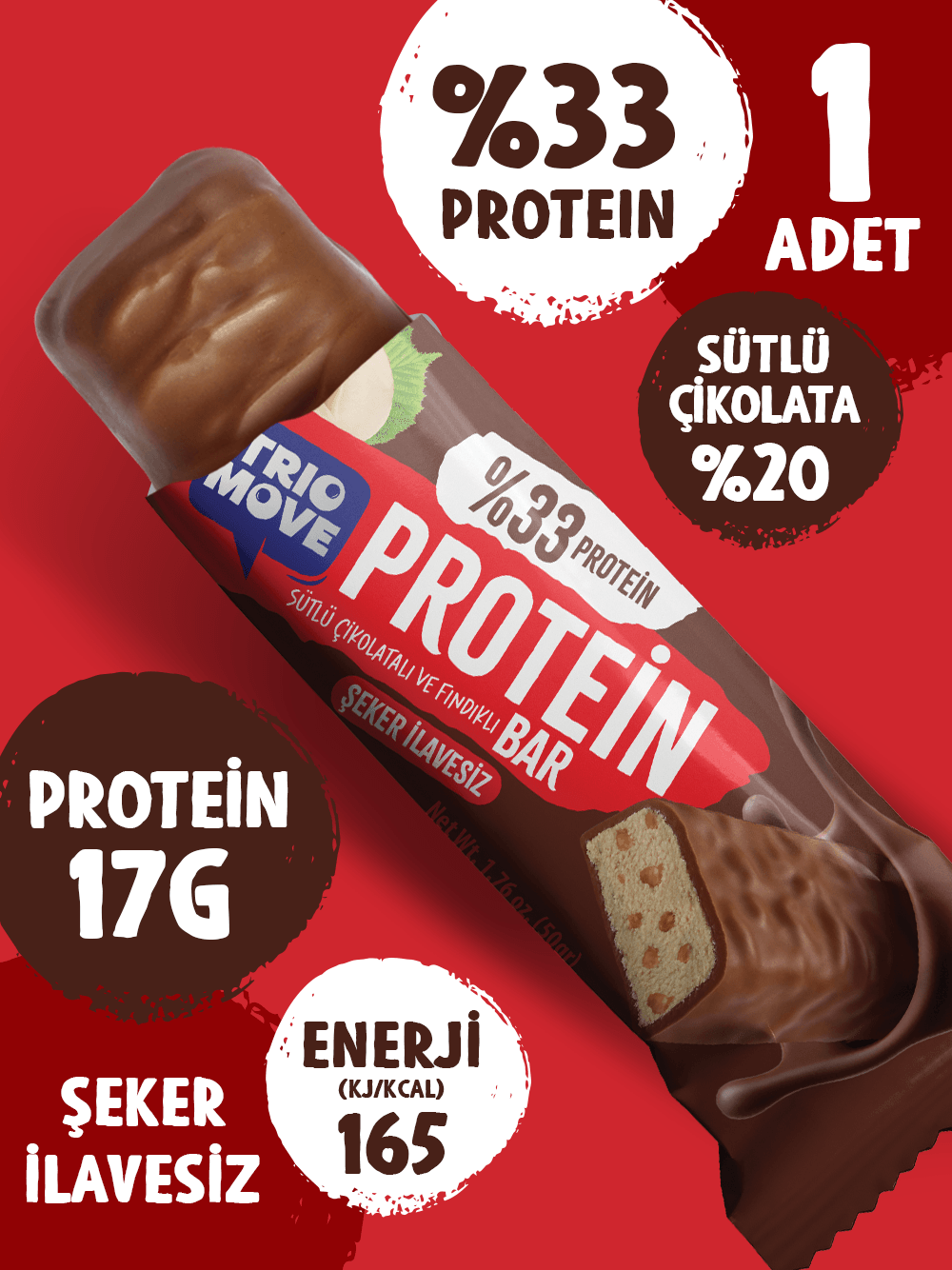 Çikolata Kaplamalı Protein Bar 4'lü Karışık Tanışma Paketi 50 gr X4 Adet (Paket 5)