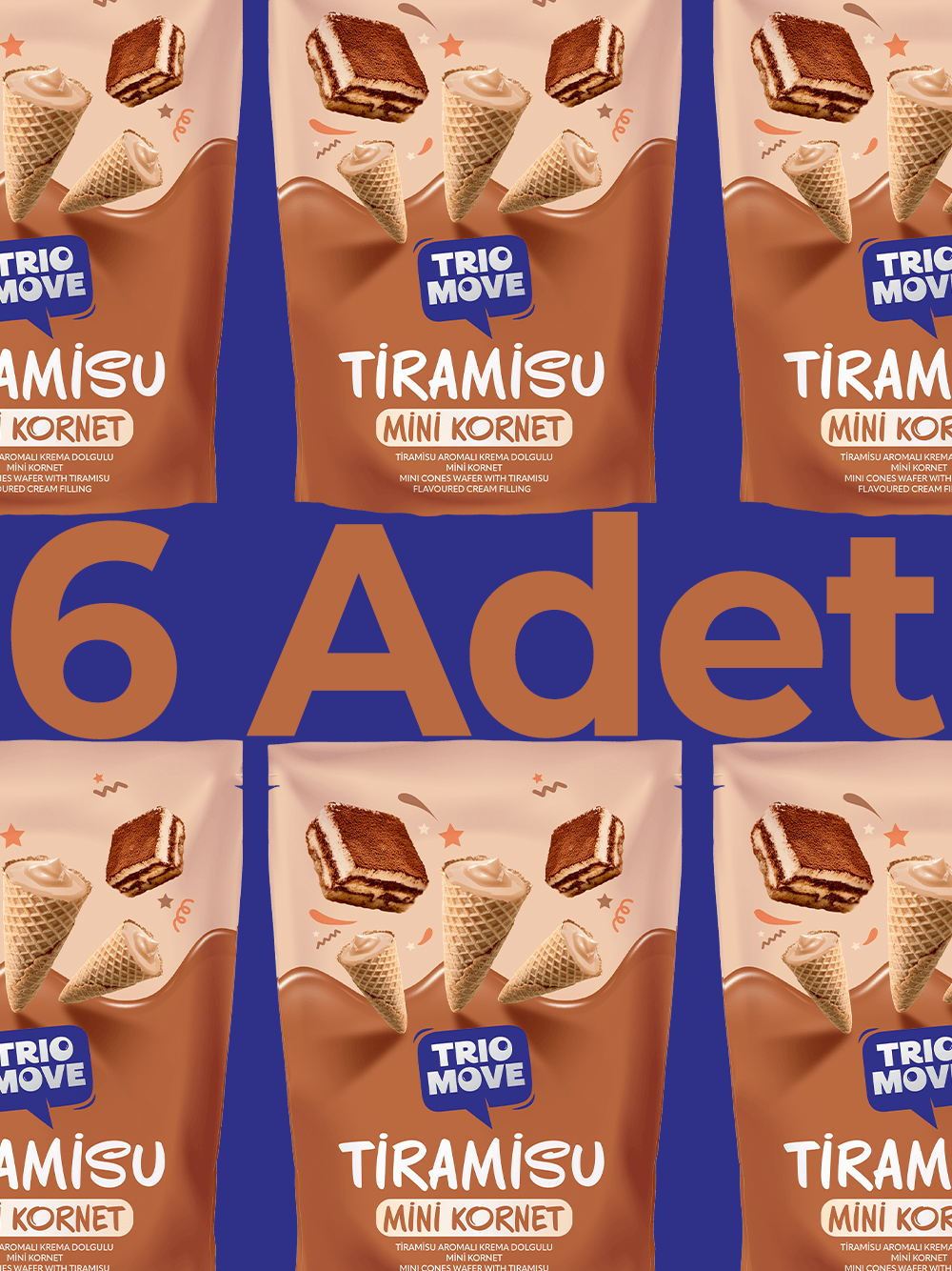 Mini Kornet - Tramisu Aromalı Kremalı
