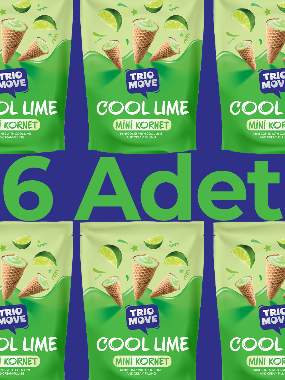 Mini Kornet - Coll Lime Kremalı