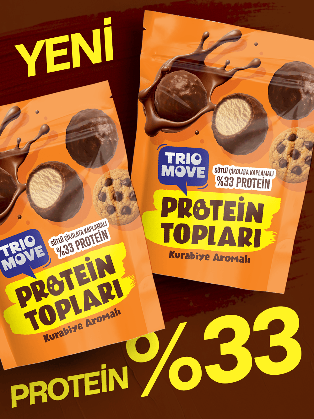Sütlü Çikolata Kaplamalı Kurabiye Aromalı Protein Topları (Şeker İlavesiz)