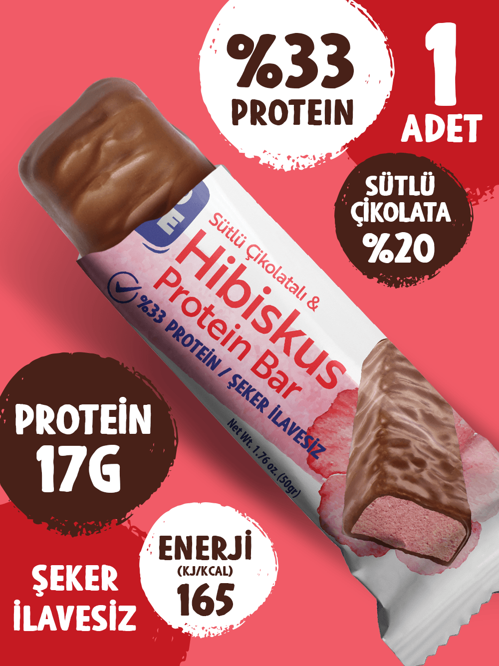 Çikolata Kaplamalı Detoks Protein Bar 4'lü Karışık Tanışma Paketi 50 gr X4 Adet (Paket 3)