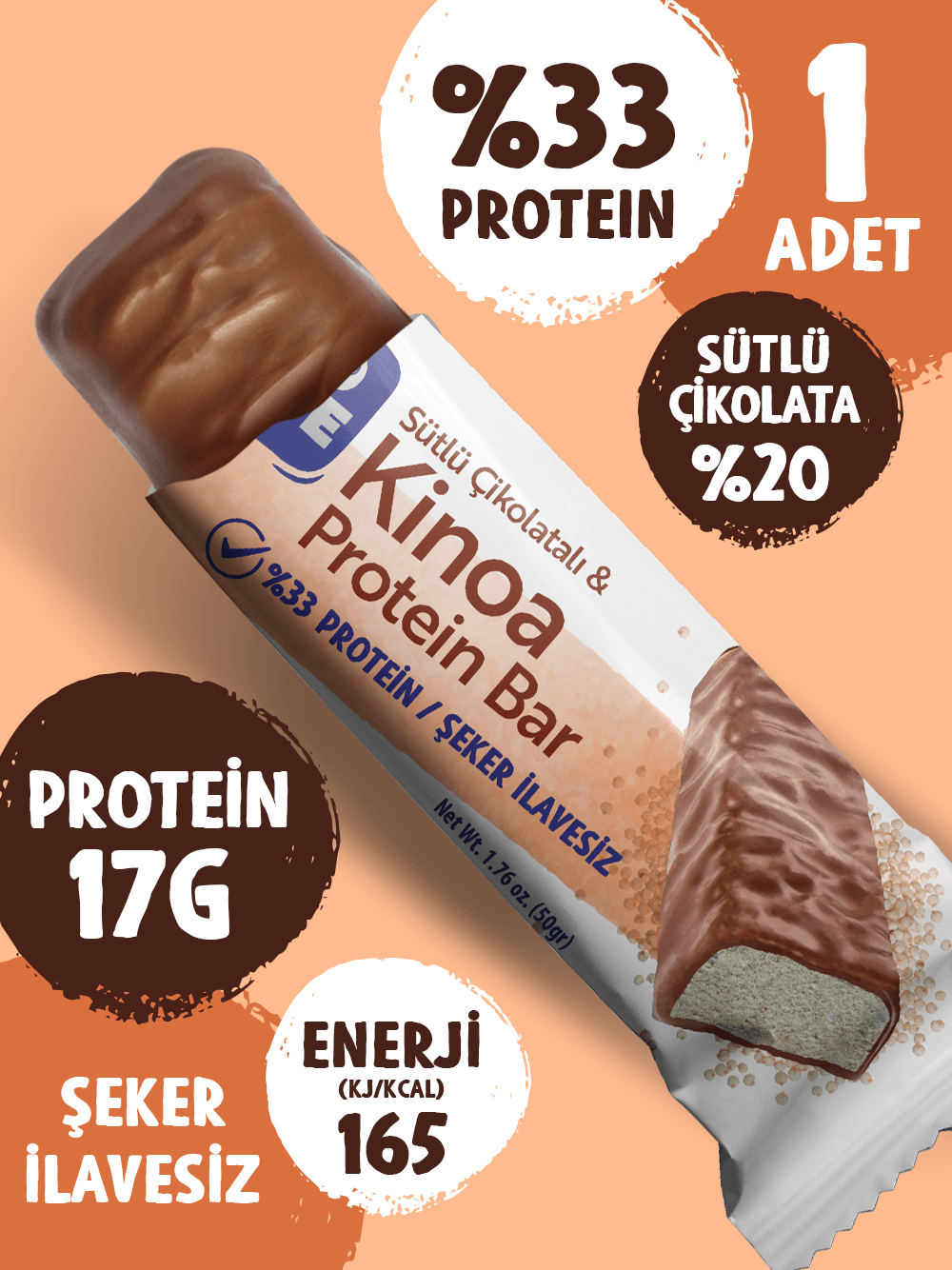 Çikolata Kaplamalı Detoks Protein Bar 4'lü Karışık Tanışma Paketi 50 gr X4 Adet (Paket 3)