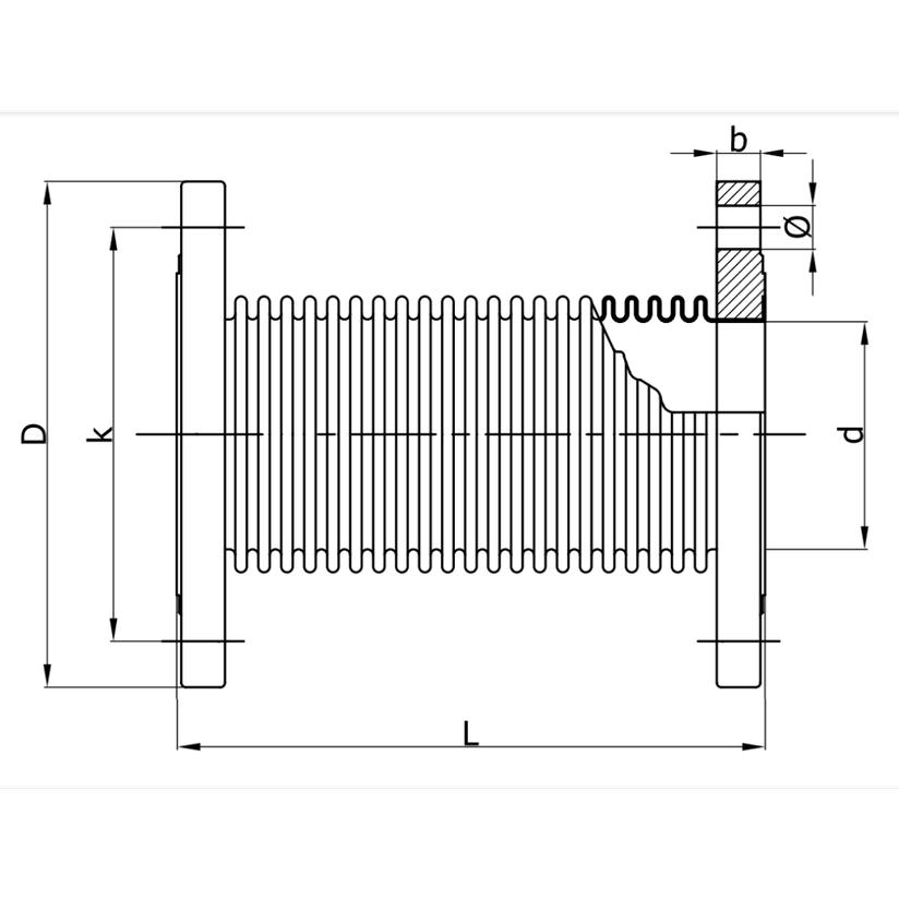 Unival Uej-0901-Dn25 Döner Flanşlı Laynersiz Pn-16 30Mm Kompansatör