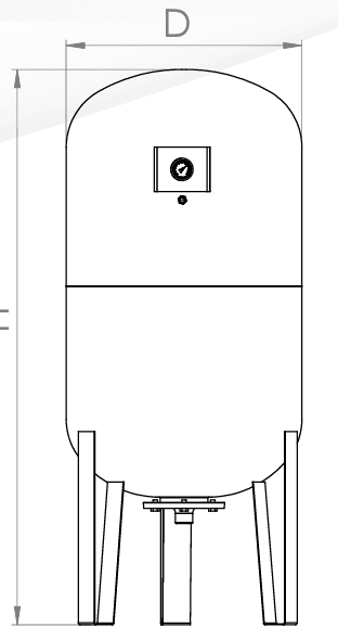 Wenta 80 Lt. 10 Bar Kapalı Dik Genleşme Tankı  / Hidrofor Tankı (Değiştirilebilir EPDM membranlı)