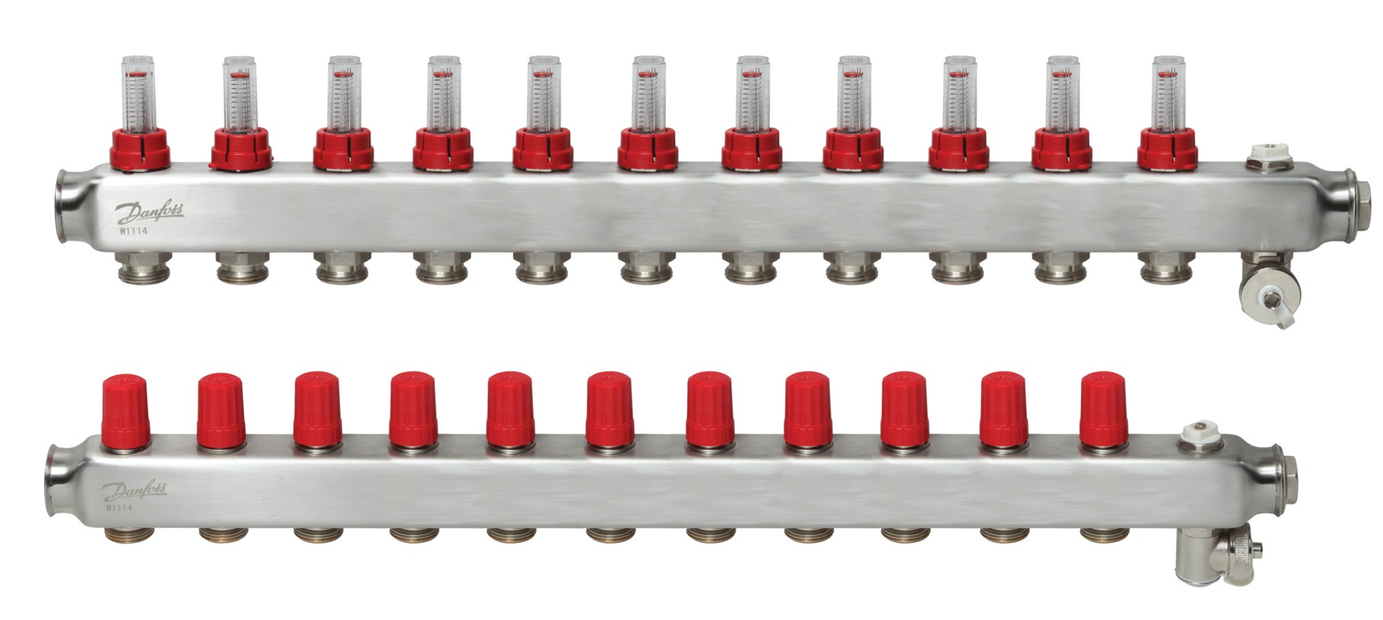Danfoss SSM 11F 11'li Yerden Isıtma Kollektörü | Debimetreli, Paslanmaz Çelik