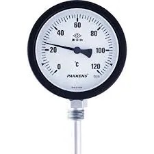 Pakkens Ø100 0-120 C Alttan Çıkışlı Termometre 20 Cm