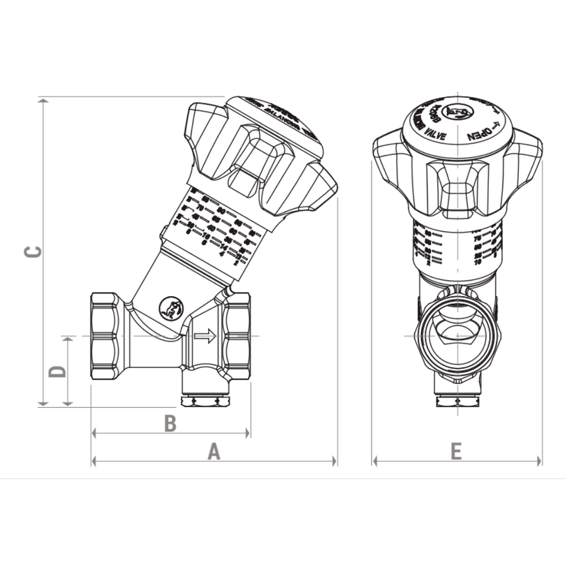 Unival 3/4" Statik Dişli Balans Vanası  R206B