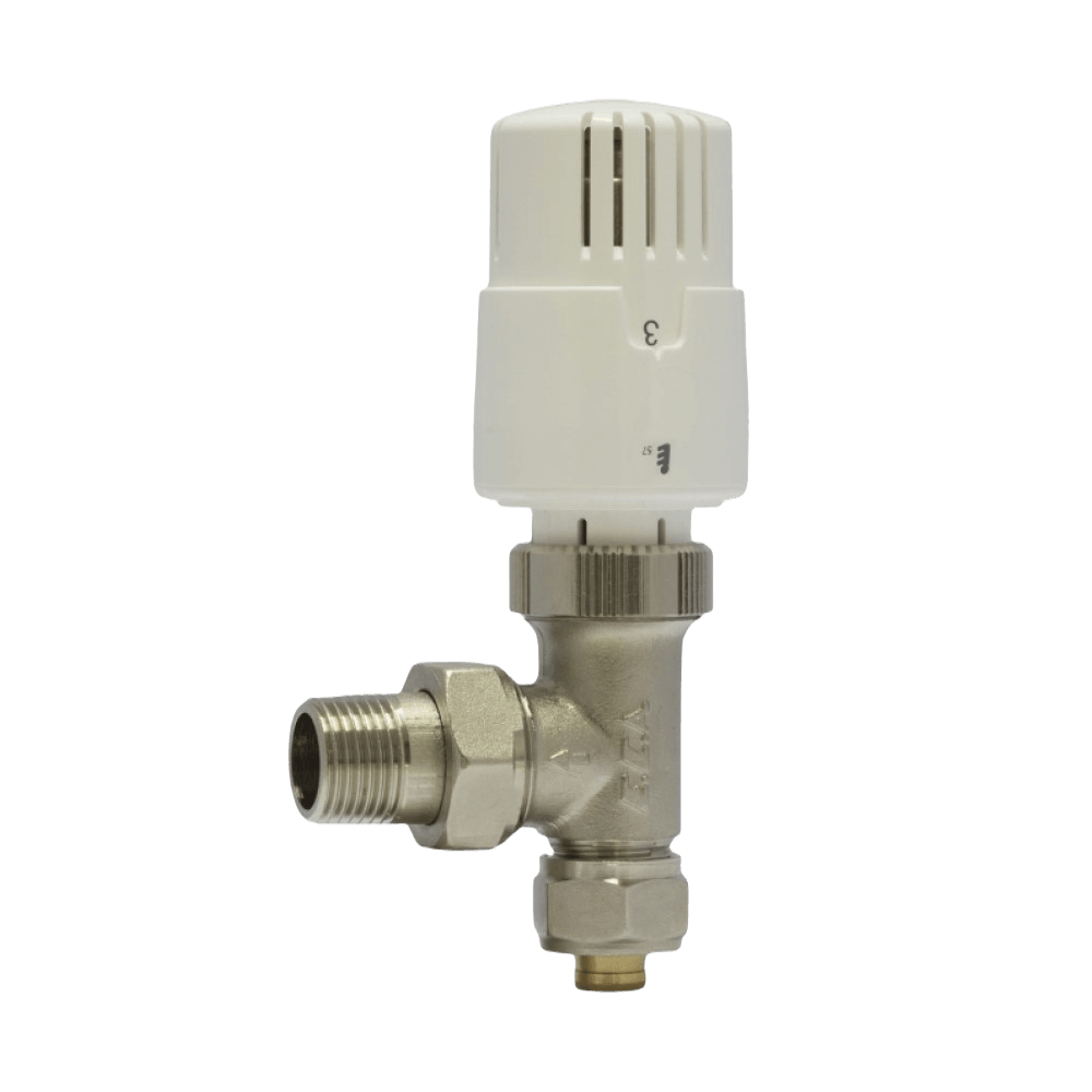 ECA 1/2″ TRV4 Köşe Termostatik Radyatör Vanası – PEX (Ø16×2 mm)