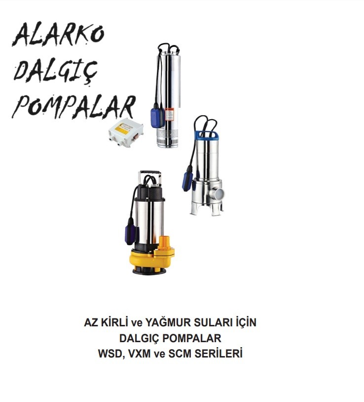 Alarko Diamond Vxm 12-1 Atık Su Ve Yağmur Suyu Drenaj Dalgıç Pompası (Temiz, Kirli ve Pis Su) (Paslanmaz Çelik Gövdeli - Aisi 304) / Flatörlü (Şamandıralı) 