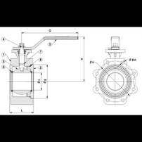 Duyar Dn250 Pn-16 3 Parçalı Pik Döküm Küresel Vana T-0530
