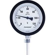 Pakkens Ø100  0-120 C Alttan Çıkışlı Termometre 10 Cm